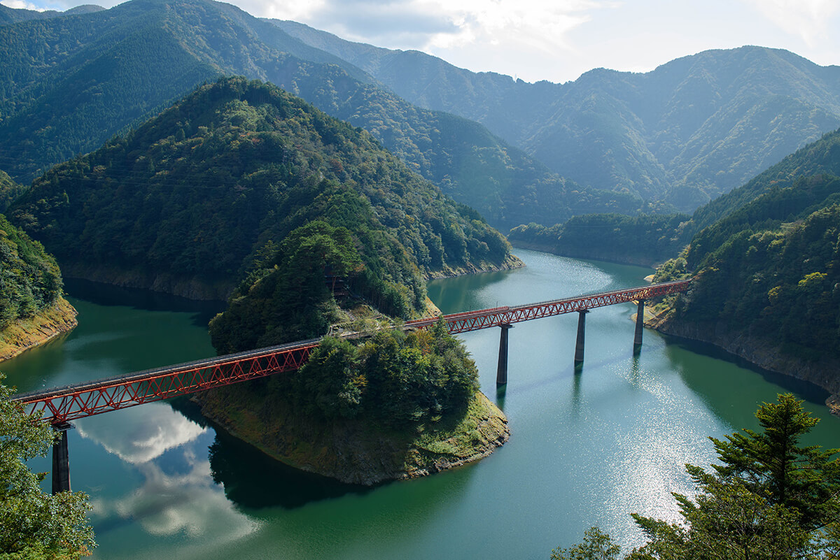 奥大井湖上駅の絶景写真